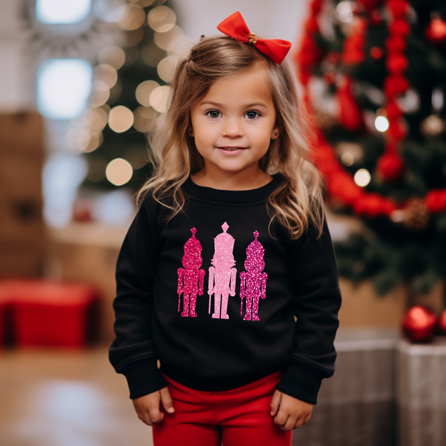 Faux Glitter Nut Crackers- Toddler Sweatshirt