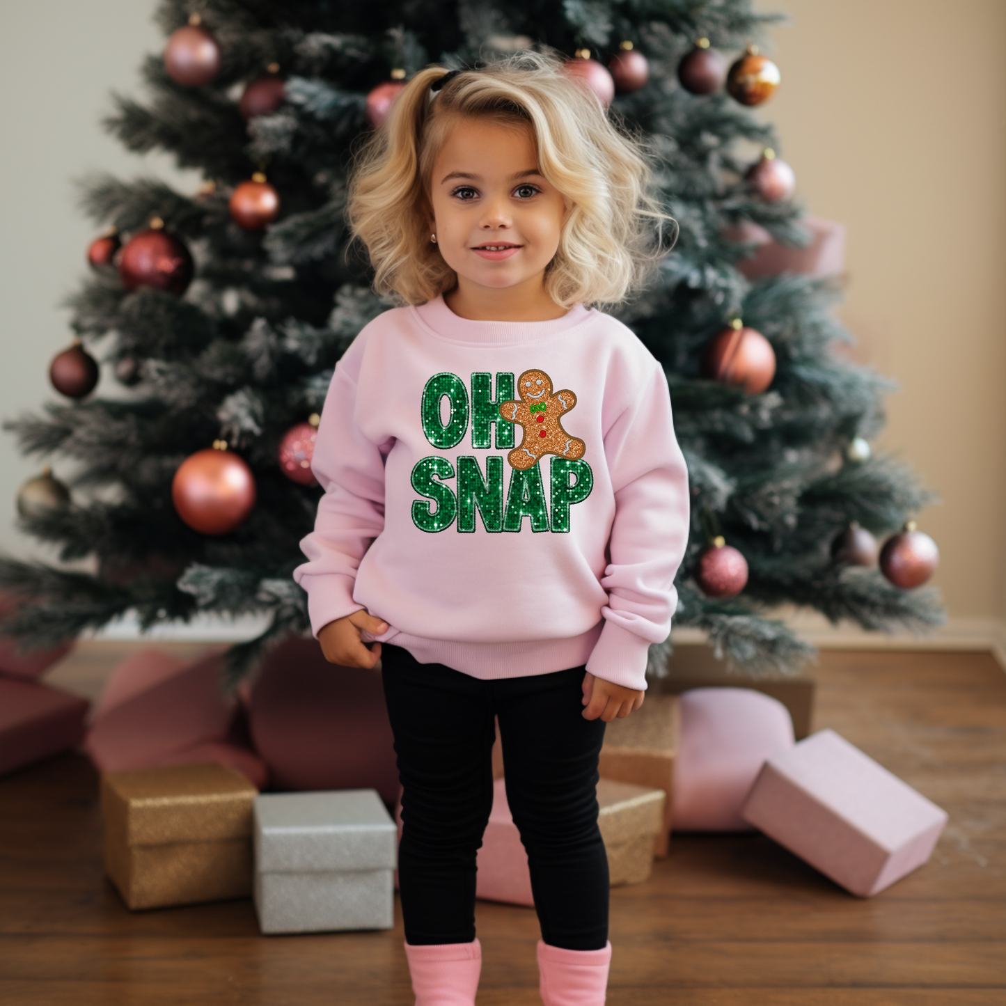 Green Oh Snap Toddler Sweat shirt