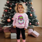 Faux Glitter Santa Toddler- sweatshirt