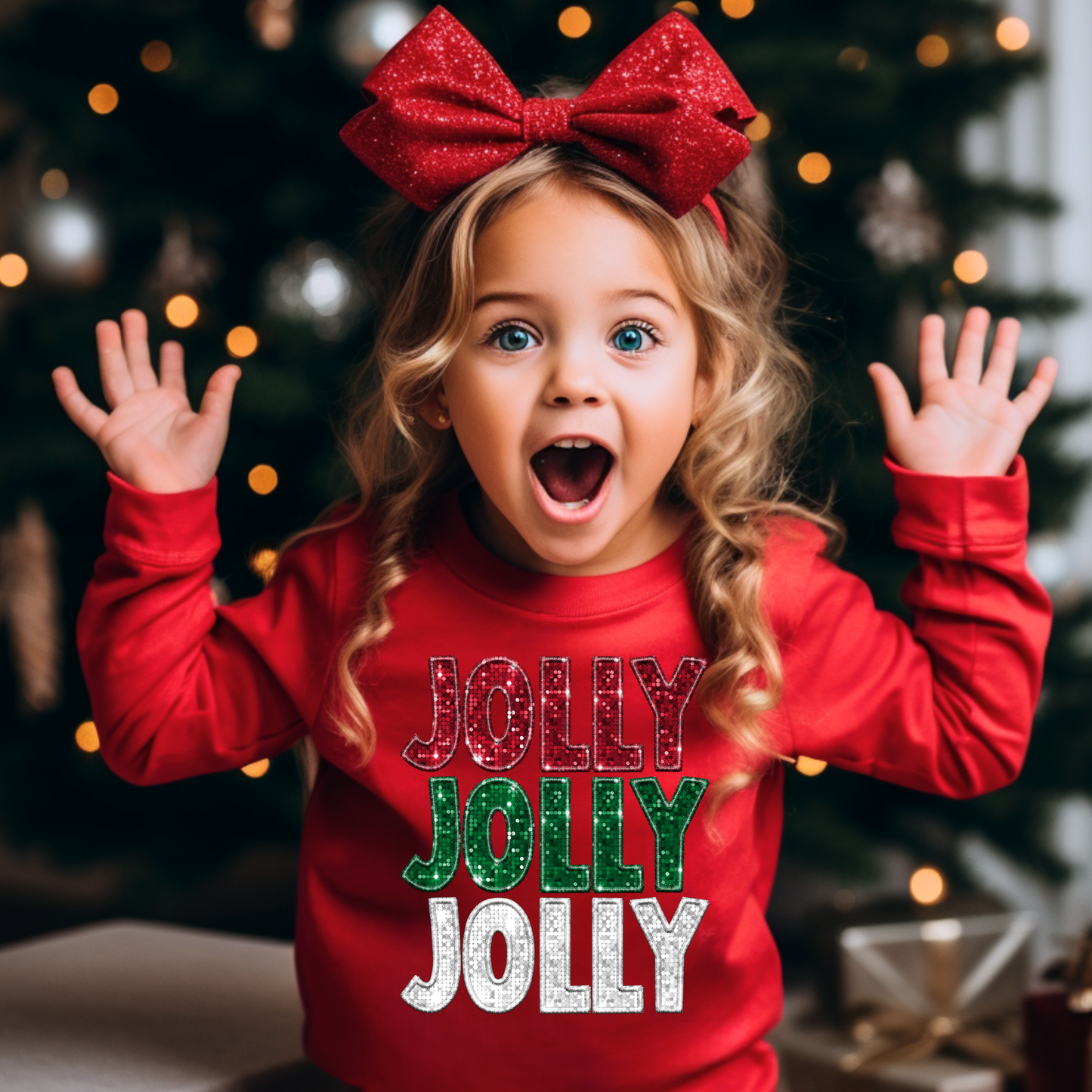 Faux Glitter Jolly Toddler- Sweatshirt