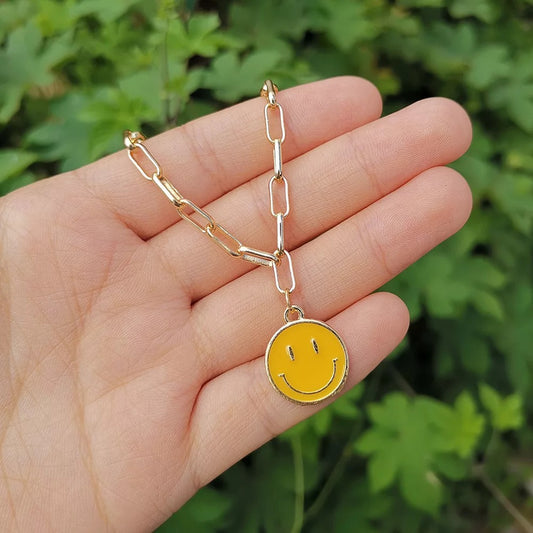 Yellow Smiley Necklace